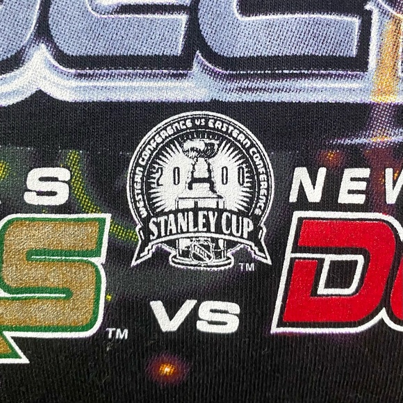 VINTAGE 2000 NEW JERSEY DEVILS VS DALLAS STARS STANLEY CUP FINALS T-SHIRT, XL - Picture 12 of 13